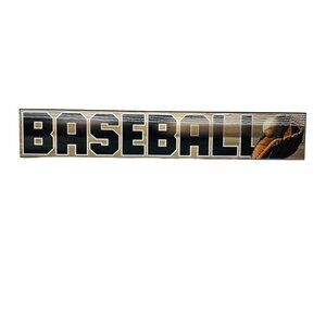 Baseball Wall Sign Decor Hologram Sports Bedroom Game Room Man Cave Plaque Gift